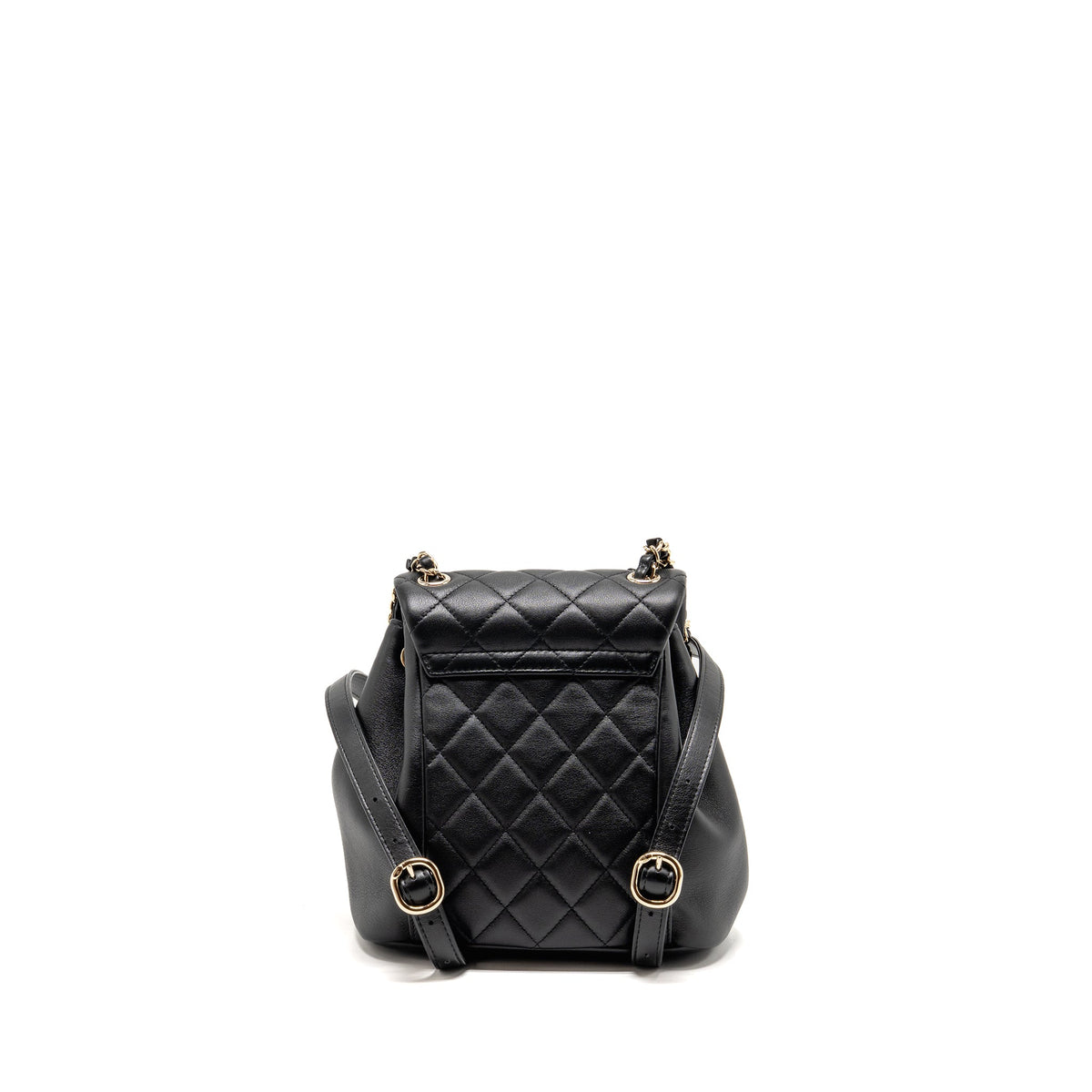 MINI DUMA BACKPACK CALFSKIN BLACK LGHW (MICROCHIP)