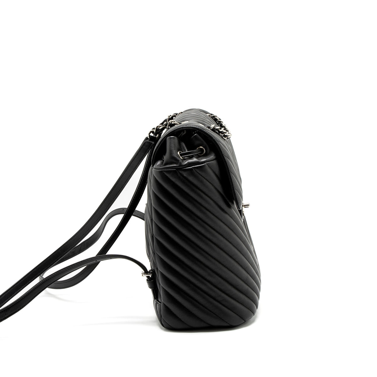 URBAN SPIRIT BACKPACK CHEVRON CALFSKIN BLACK SHW