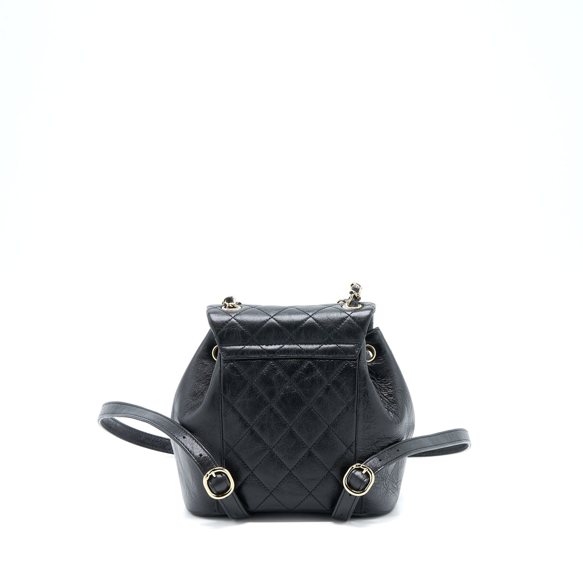 22C MINI DUMA BACKPACK AGED CALFSKIN BLACK LGHW (MICROCHIP)