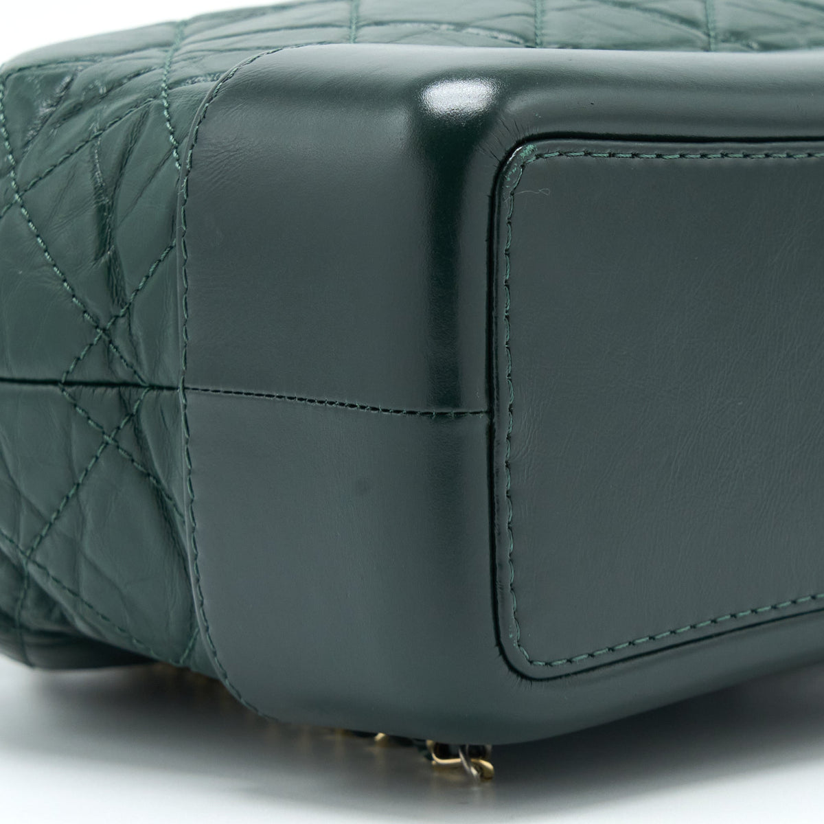 SMALL GABRIELLE BACKPACK CALFSKIN DARK GREEN MULTICOLOUR HARDWARE