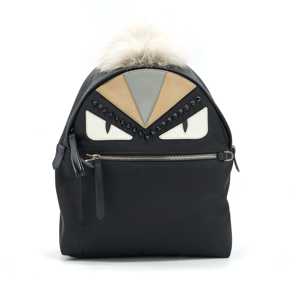 MONSTER BACKPACK IN BLACK WITH FUR