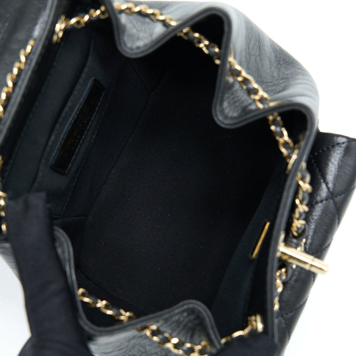 22C MINI DUMA BACKPACK AGED CALFSKIN BLACK LGHW (MICROCHIP)